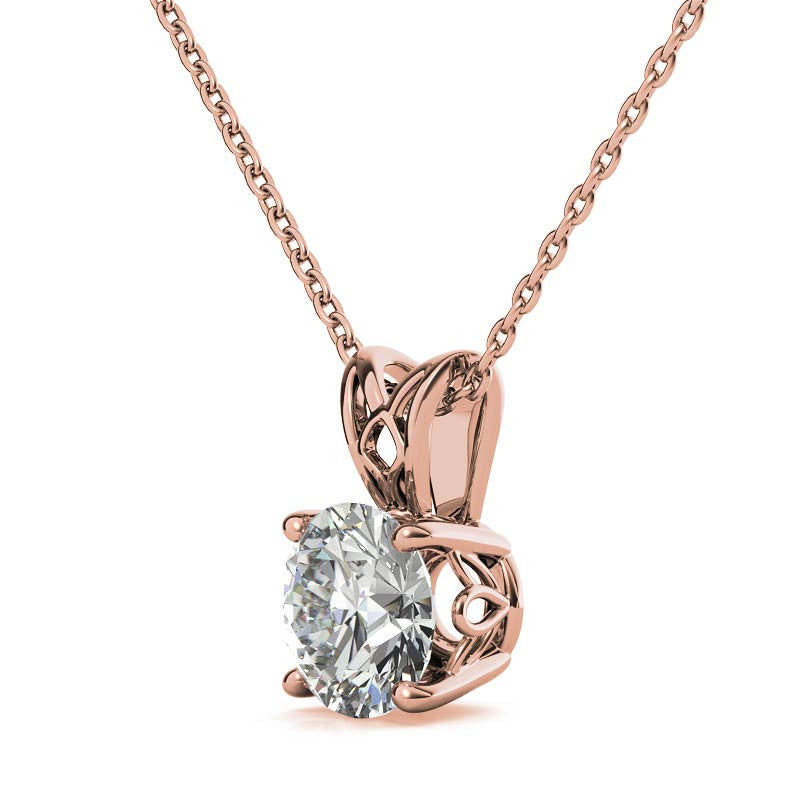 Luxury Round Solitaire Pendant for Women