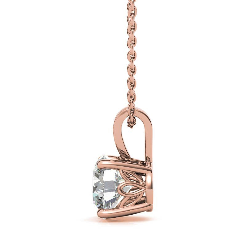 Luxury Round Solitaire Pendant for Women