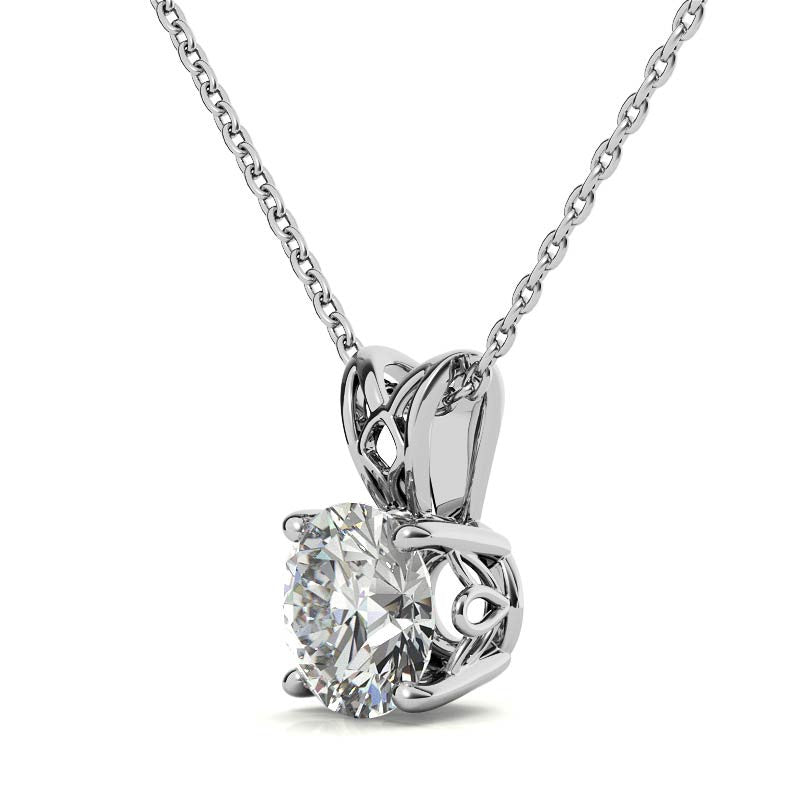 Luxury Round Solitaire Pendant for Women