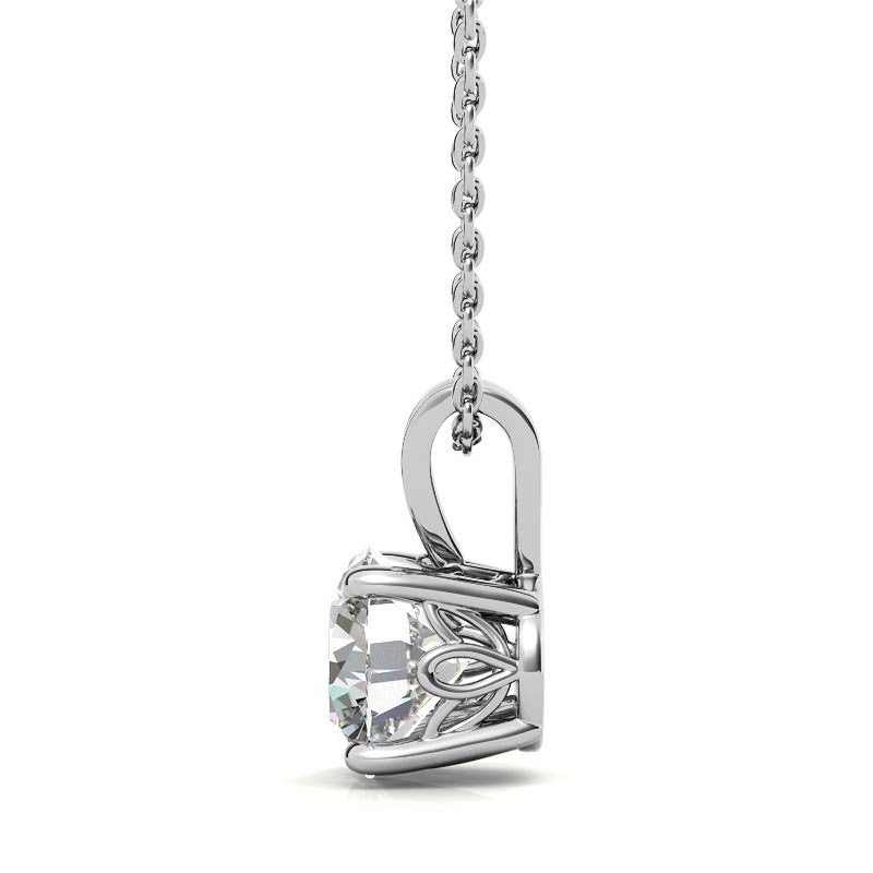 Luxury Round Solitaire Pendant for Women