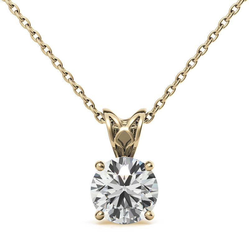 Luxury Round Solitaire Pendant for Women