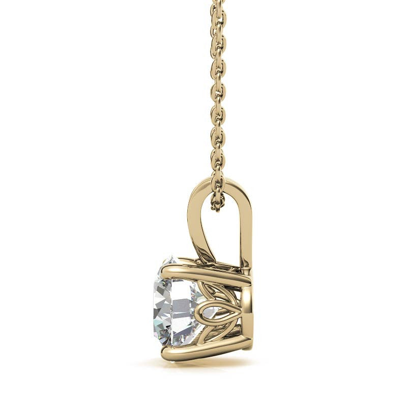 Luxury Round Solitaire Pendant for Women