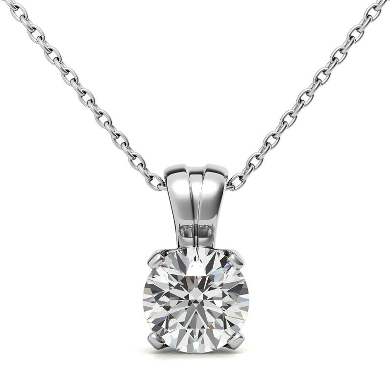 Dainty White Gold Plated Pendant
