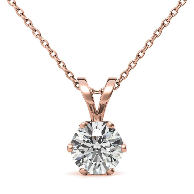Perfect Sterling Silver Rose Gold Pendant