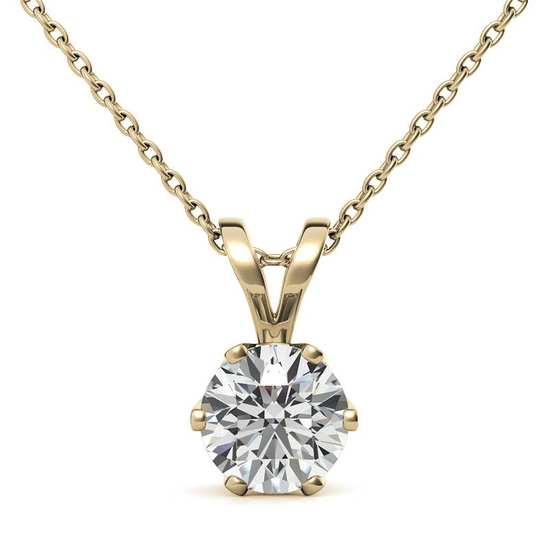 Elegant Sterling Silver Round Cut Pendant