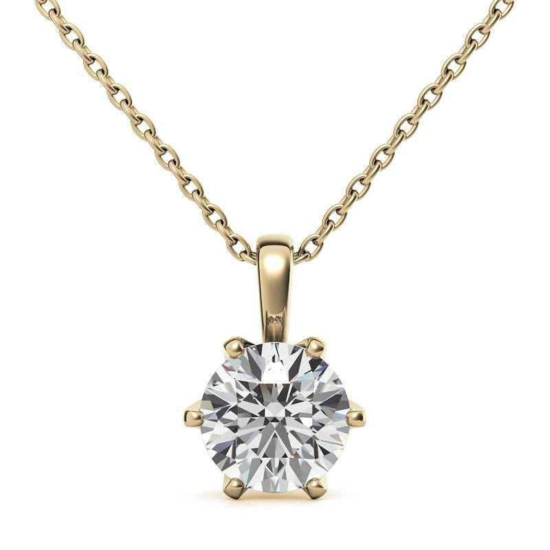Elegant Round Stone Minimalist Pendant for Women