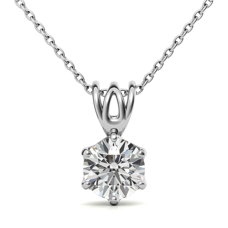 White Gold Plated Everyday Luxury Pendant