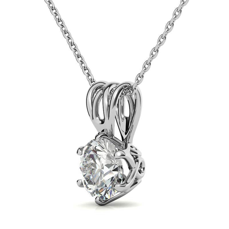 White Gold Plated Everyday Luxury Pendant