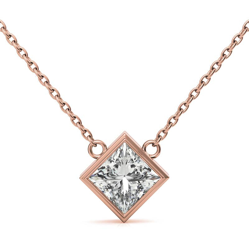 Dainty Princess Cut Pendant for Women’s