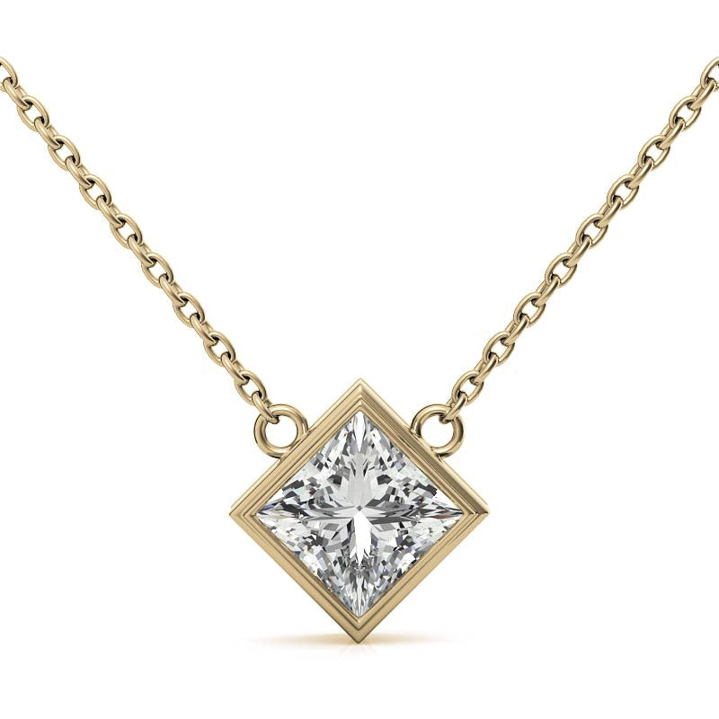 Dainty Princess Cut Pendant for Women’s