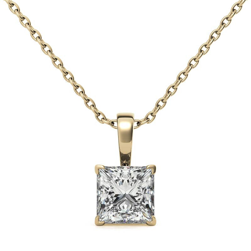 Timeless Princess Cut Diamond Pendant