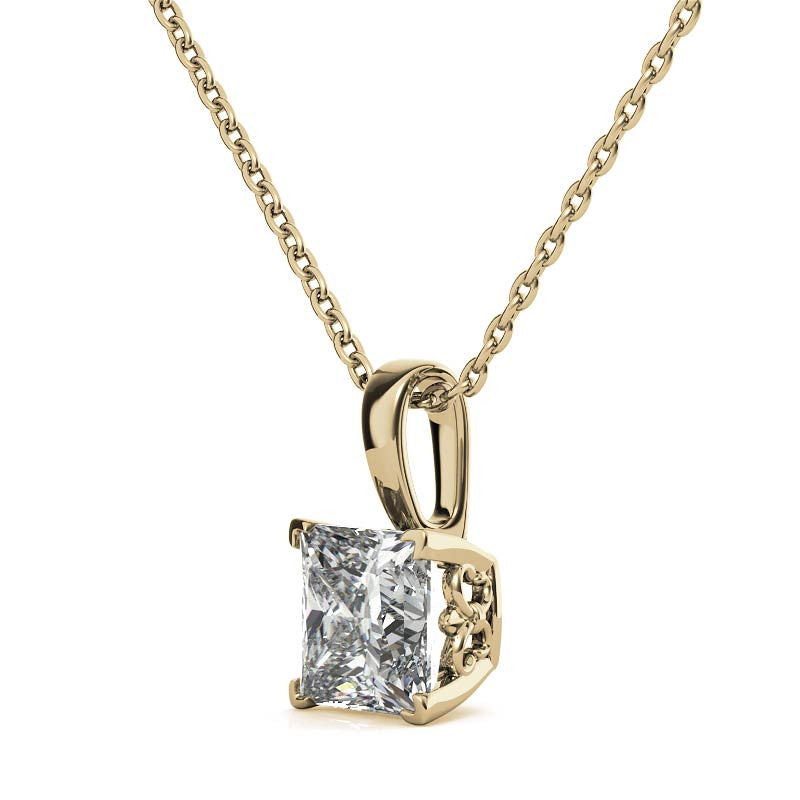 Timeless Princess Cut Diamond Pendant