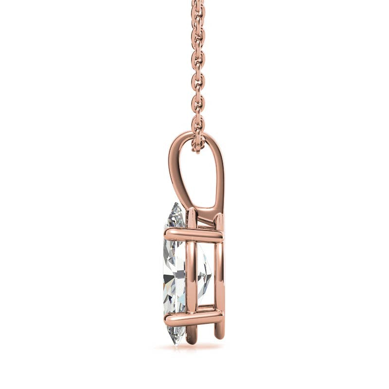 Luxury Rose Gold Marquise Cut Pendant