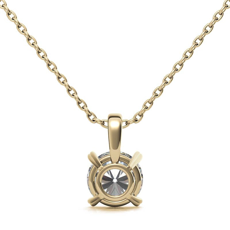 Yellow Gold Plated Solitaire Pendant