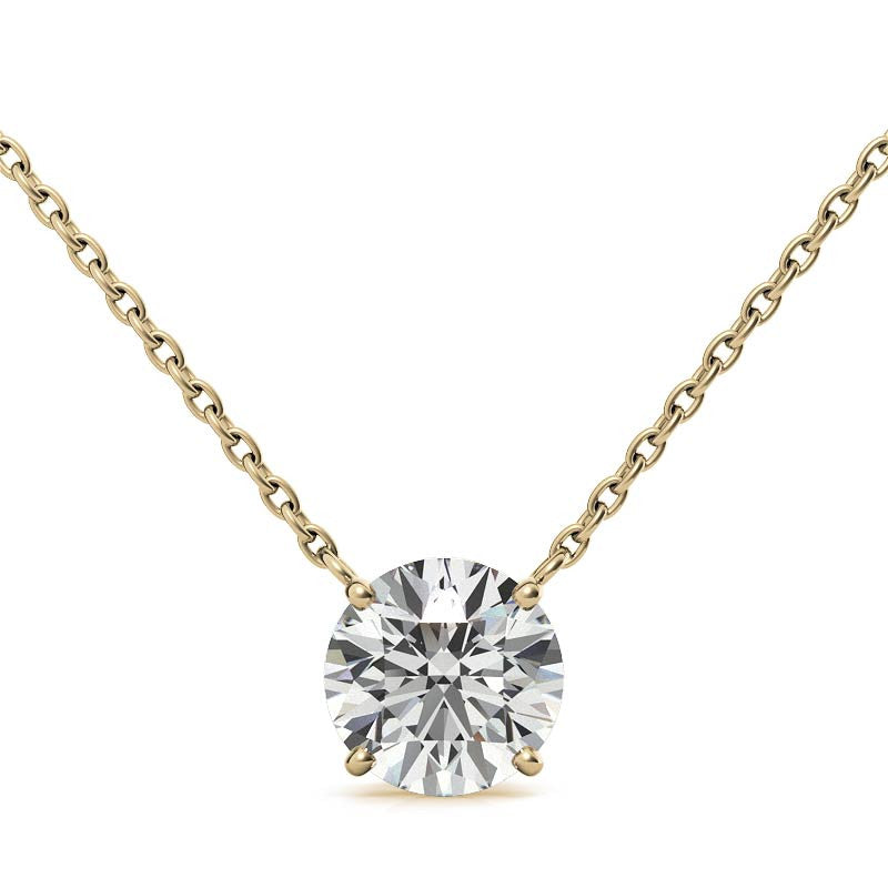 Dainty Round Cut American Diamond Pendant