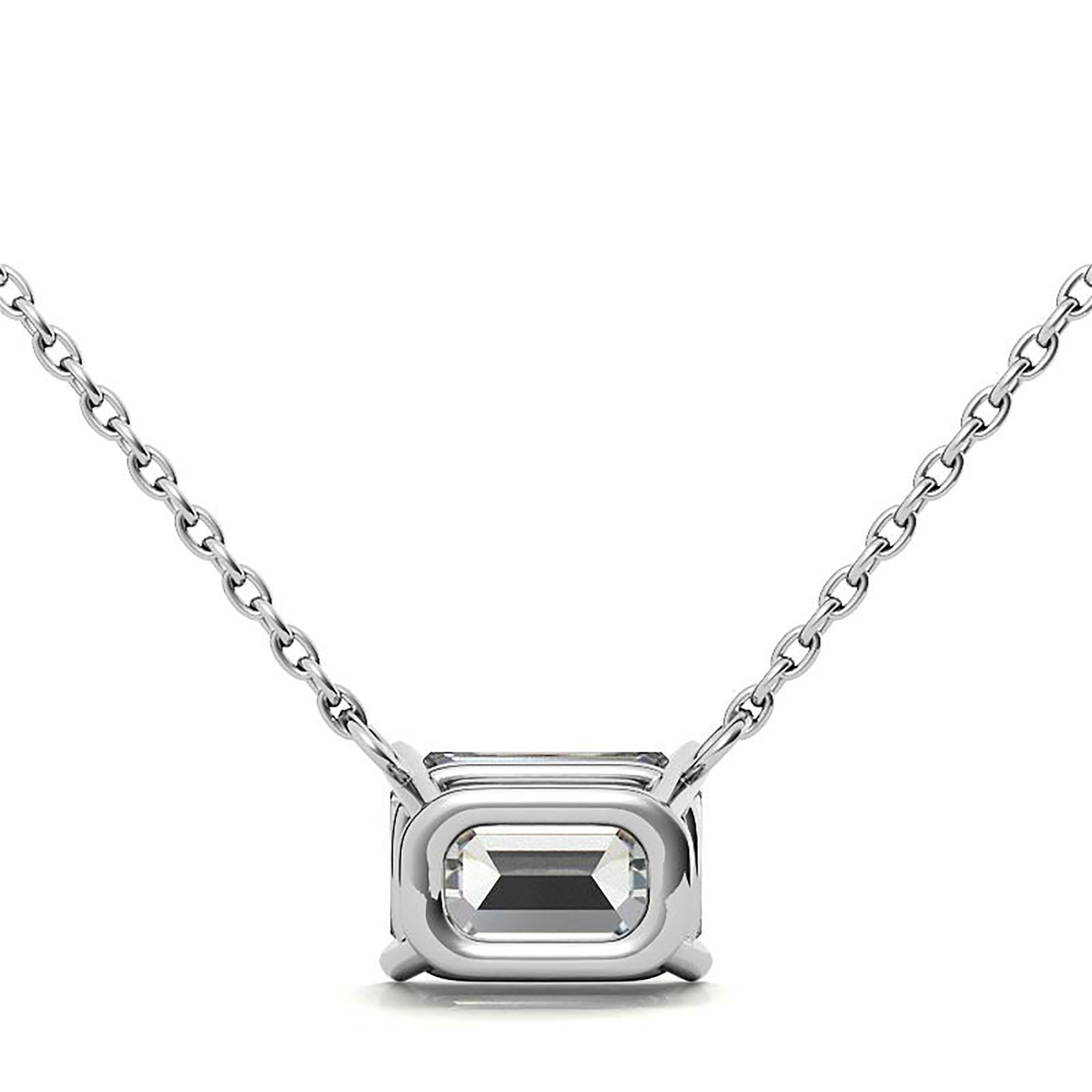 Solitaire Emerald Cut Pendant