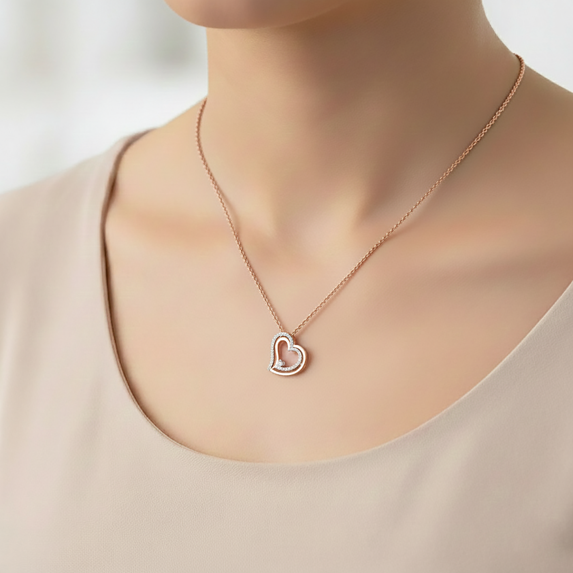 Royal Love Twin Hearts Pendant