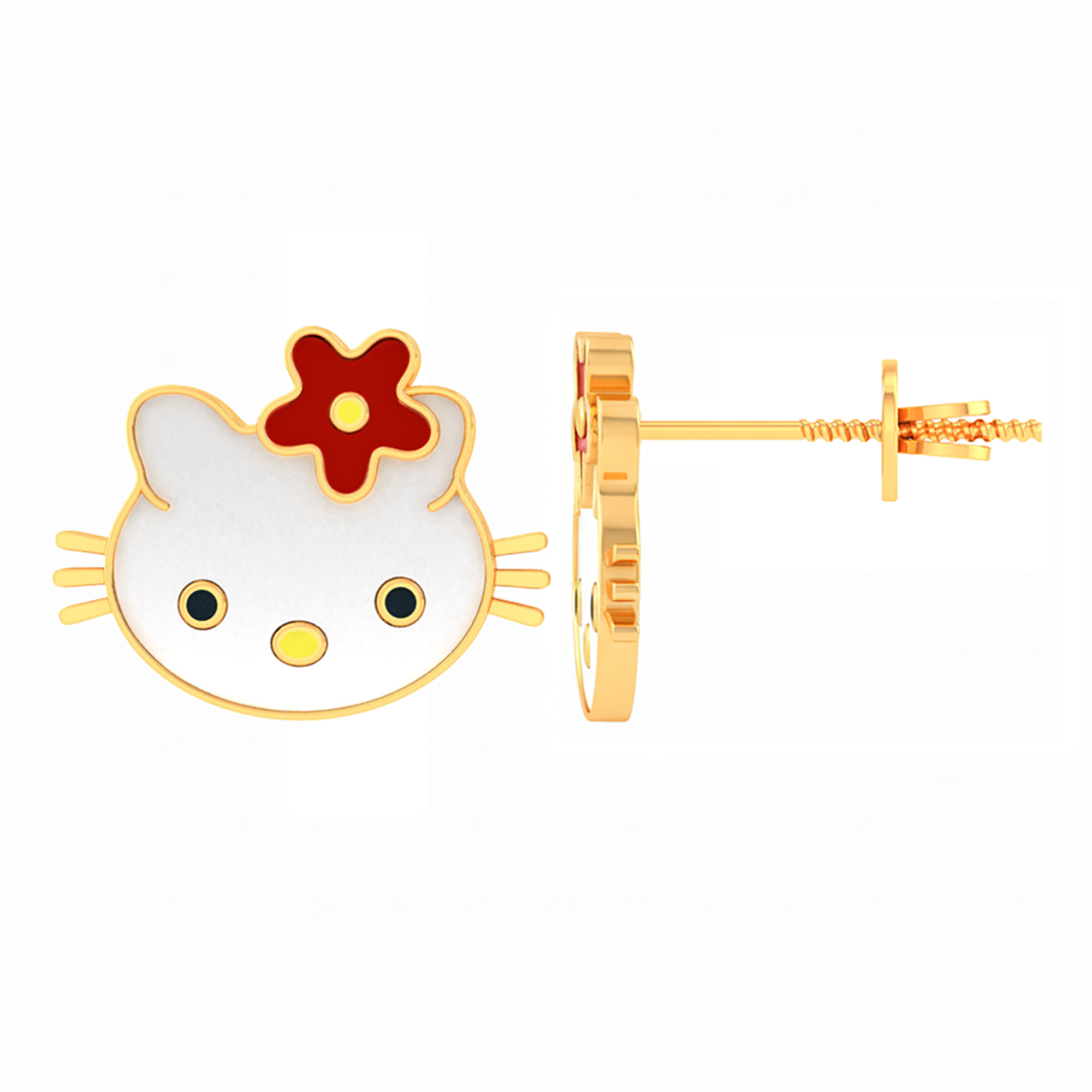 Gold Plated Hello Kitty Earring