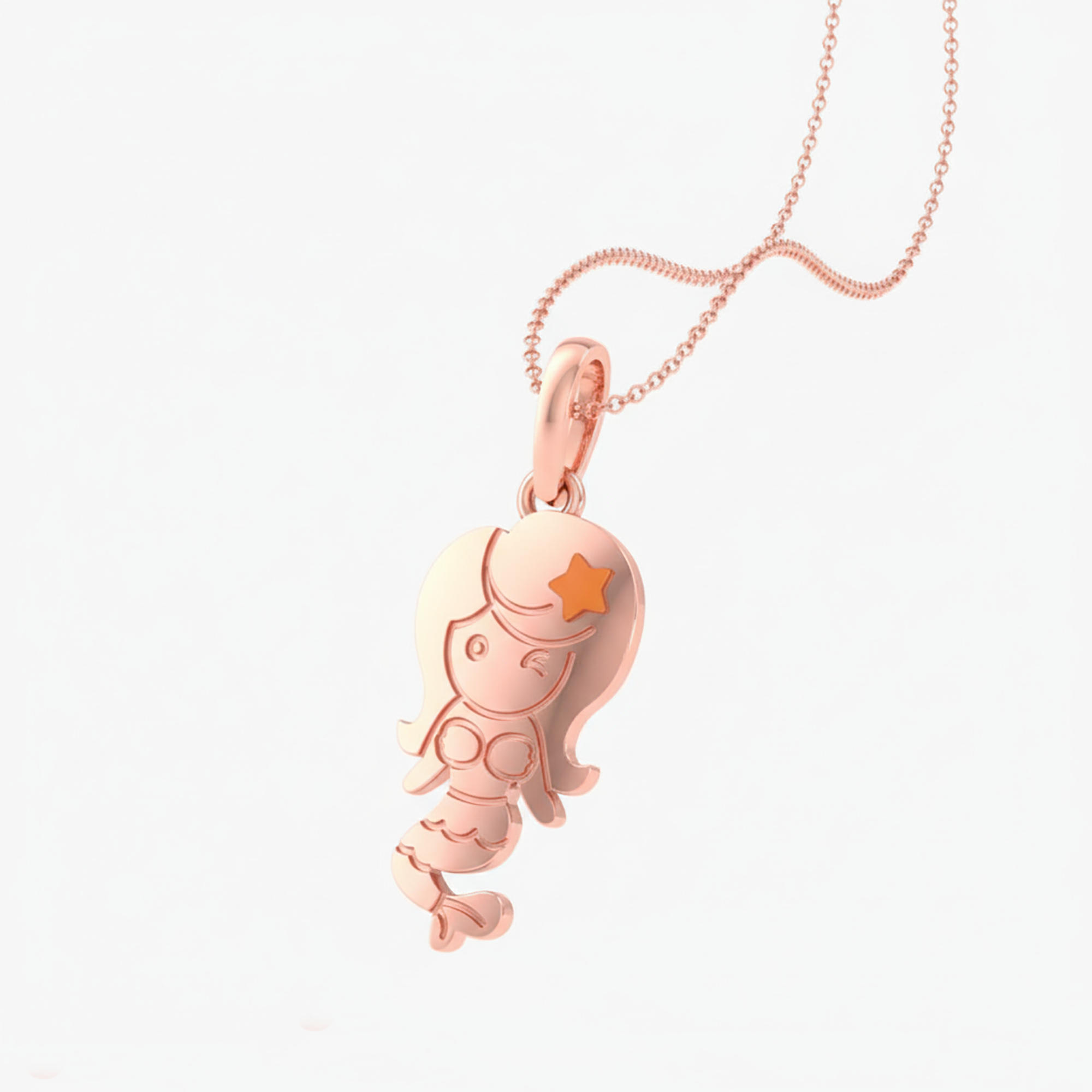 Cute Mermaid Girls Pendant
