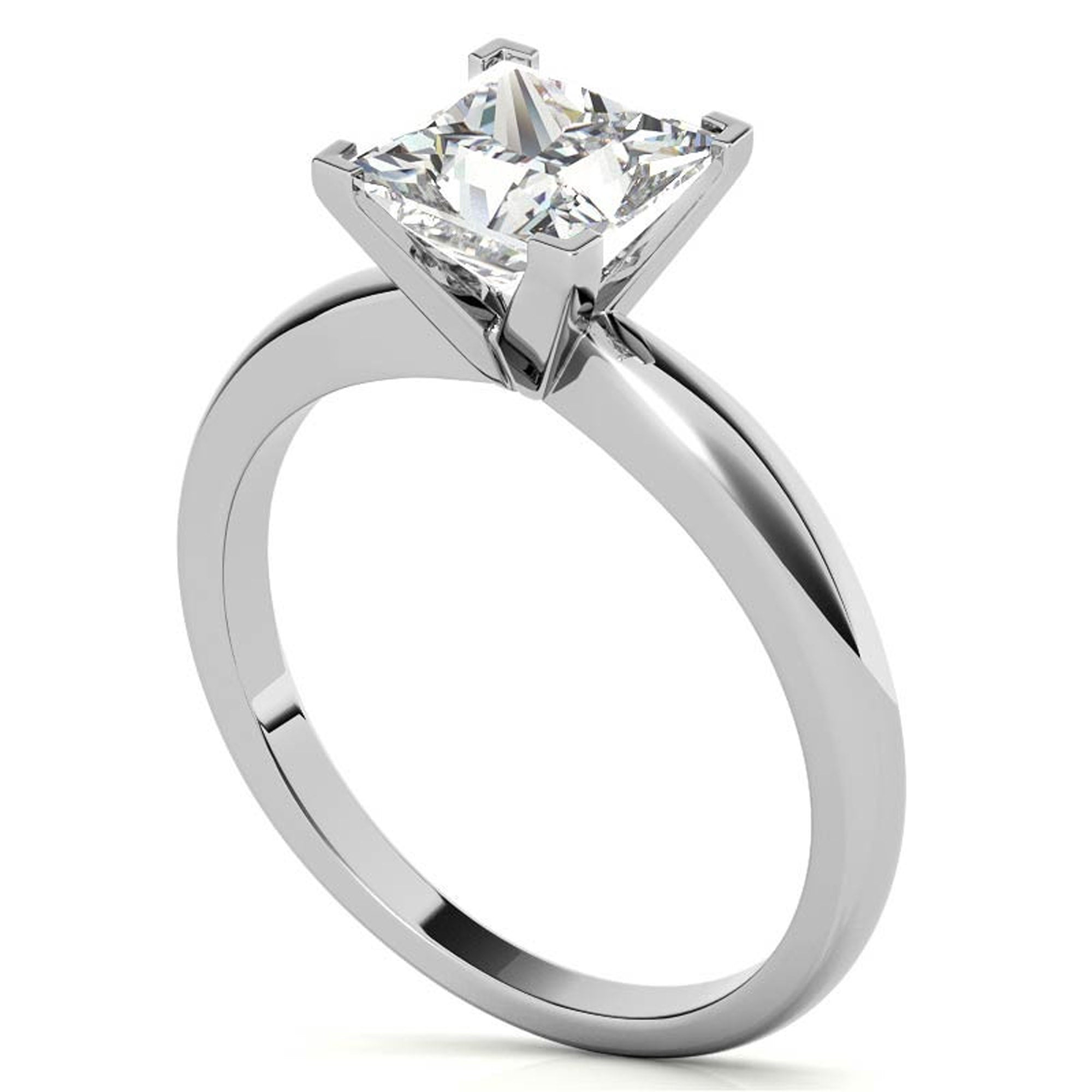 Minimalist Princess Cut Promise Ring