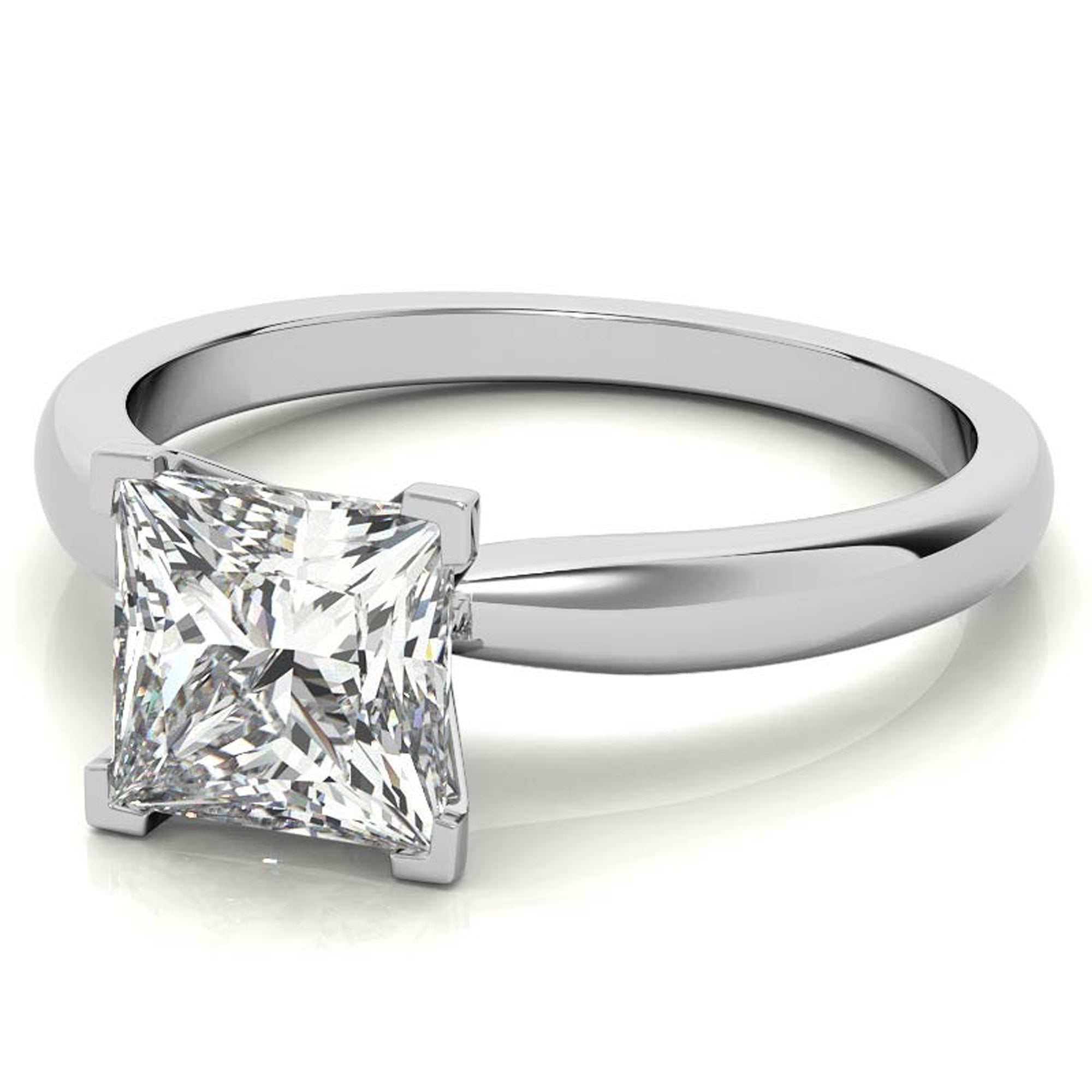 Minimalist Princess Cut Promise Ring