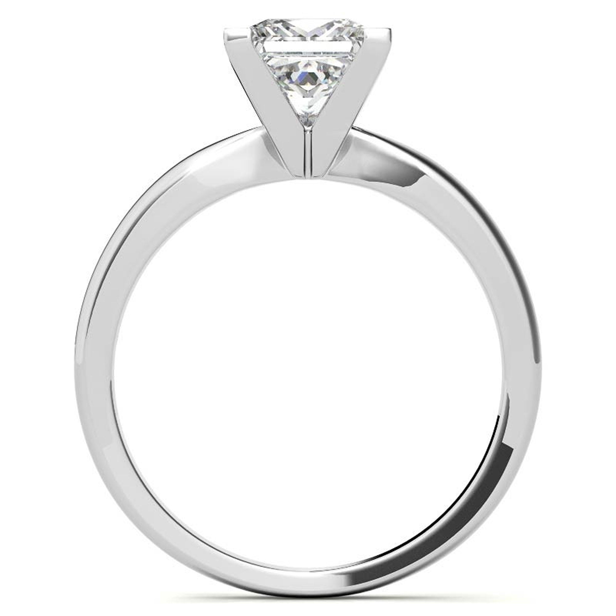 Minimalist Princess Cut Promise Ring