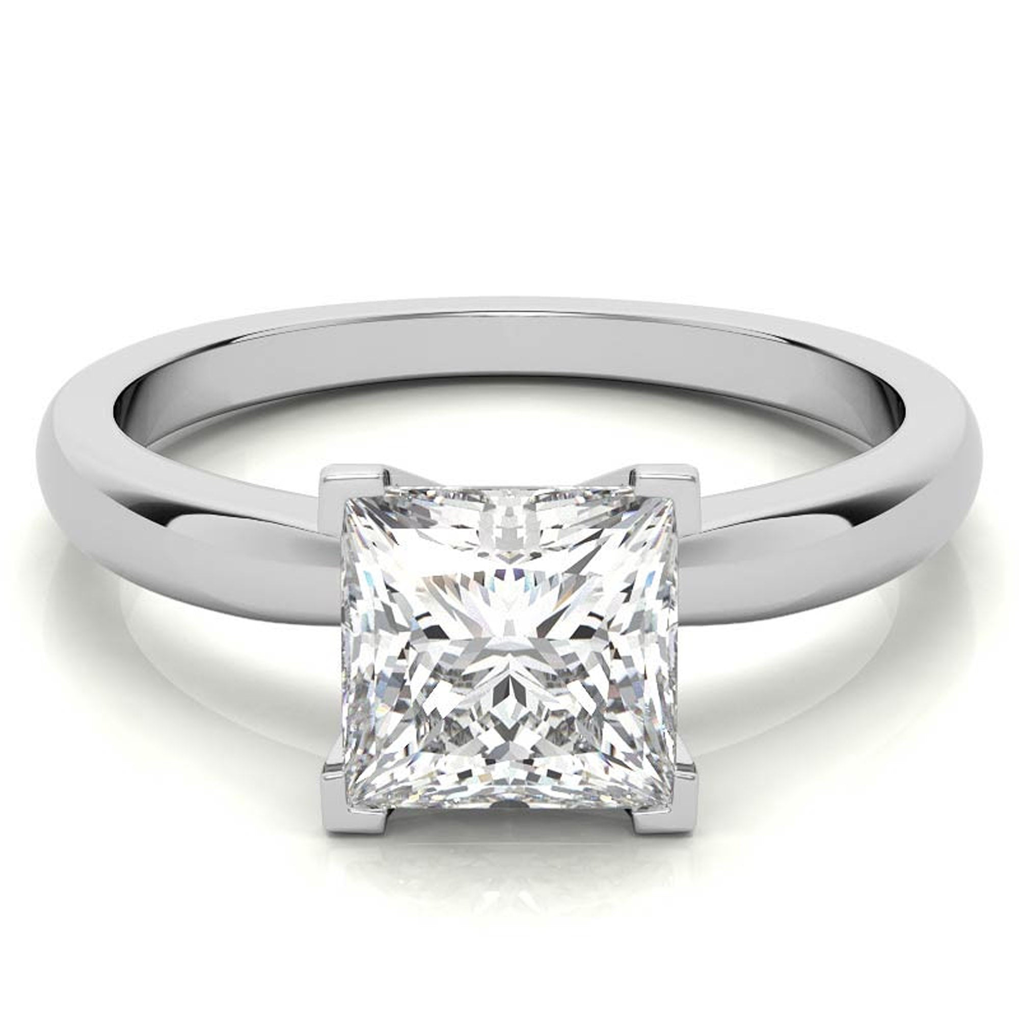 Minimalist Princess Cut Promise Ring