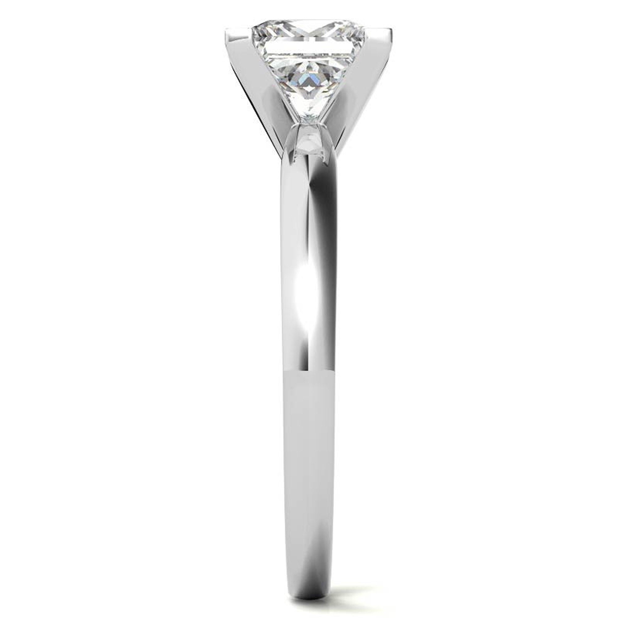 Minimalist Princess Cut Promise Ring
