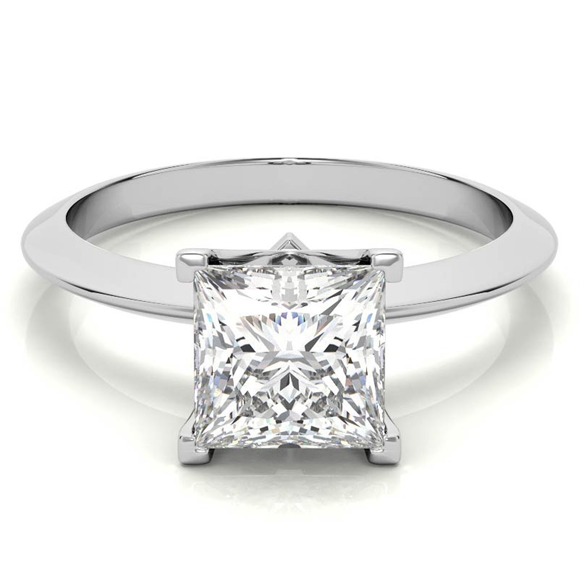 Silver Princess Cut Sparkle Ring