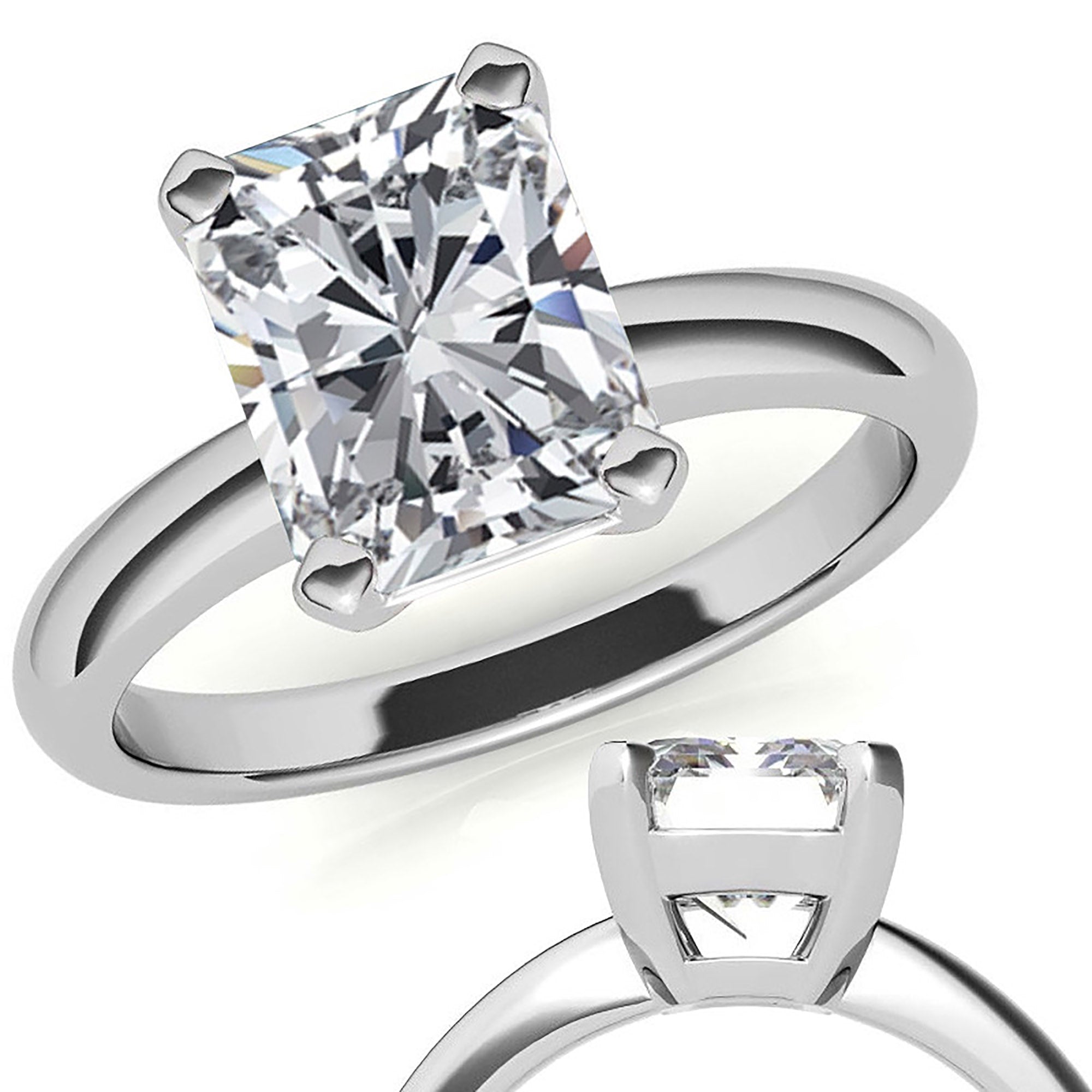 Sparkling Radiant Cut Ring for Her