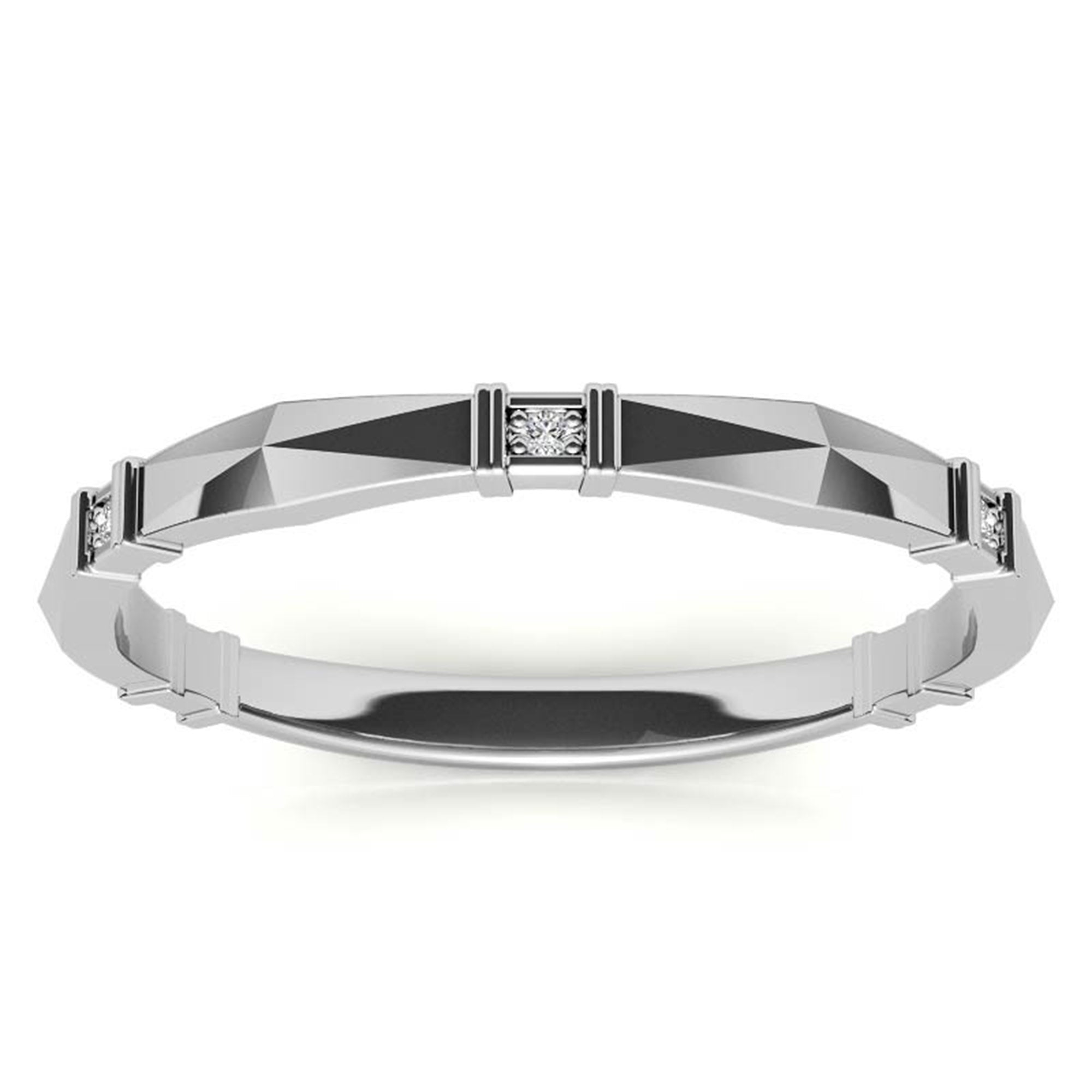 Elegant Party Wear White Gold Plated Ring