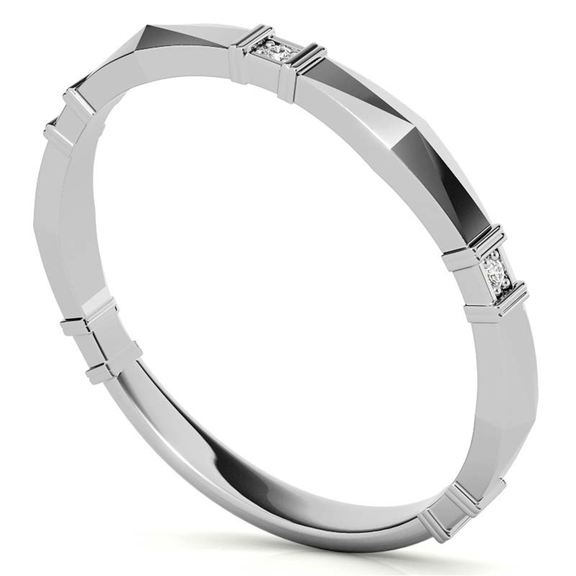 Elegant Party Wear White Gold Plated Ring