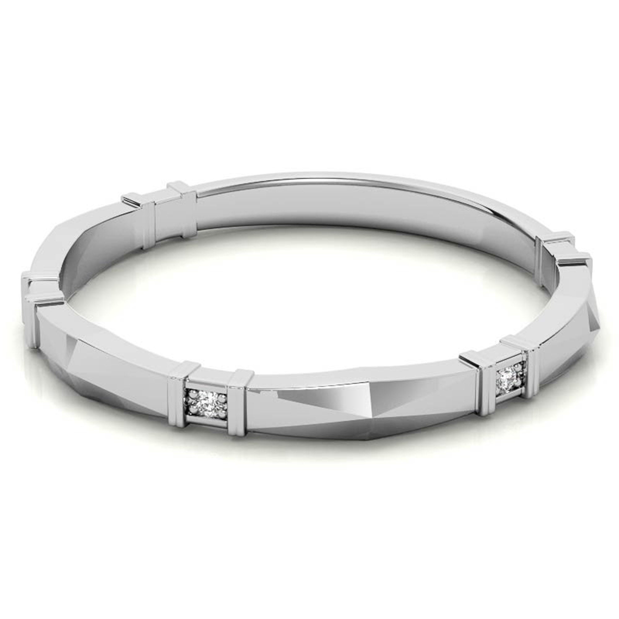 Elegant Party Wear White Gold Plated Ring