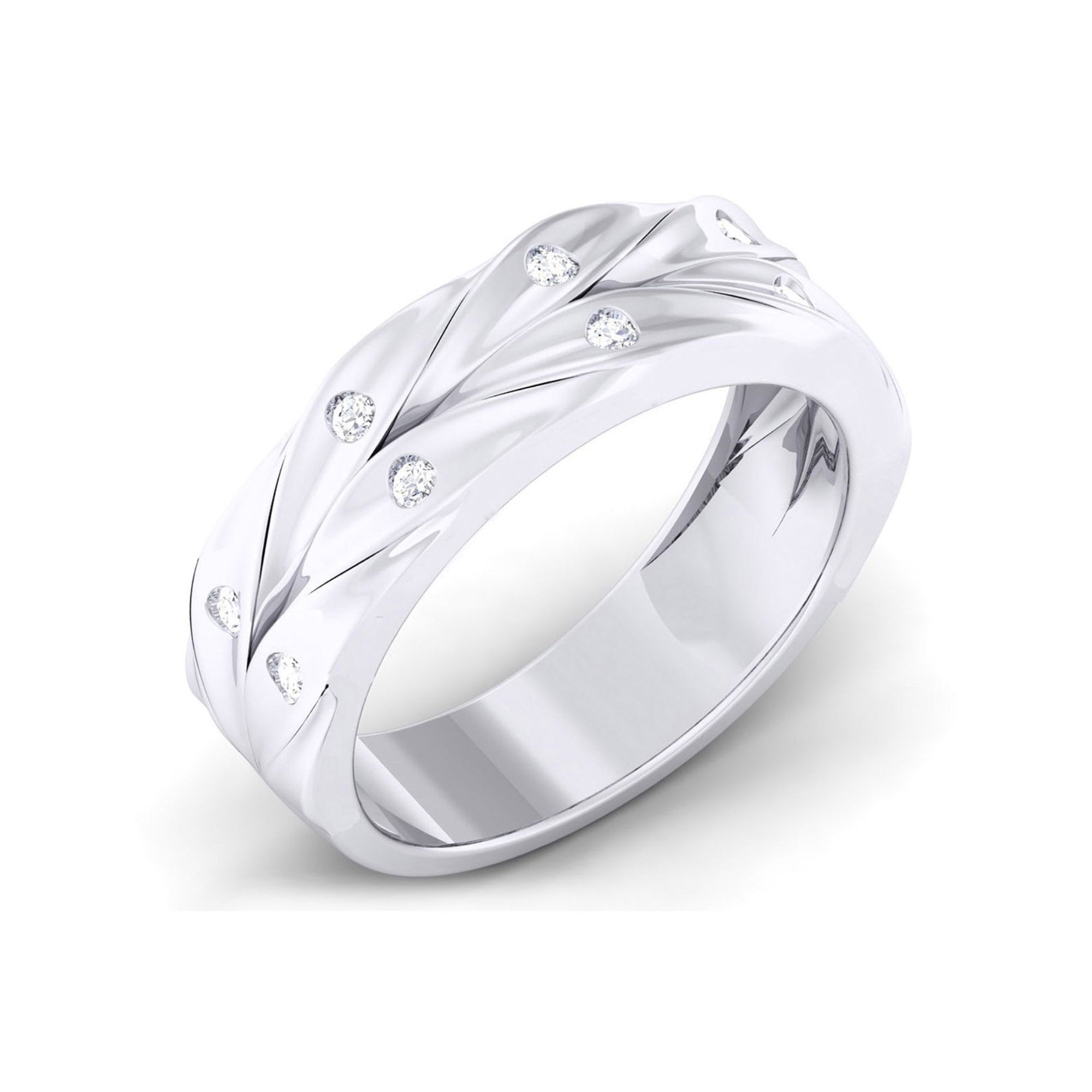 Twisted Flush Setting Ring