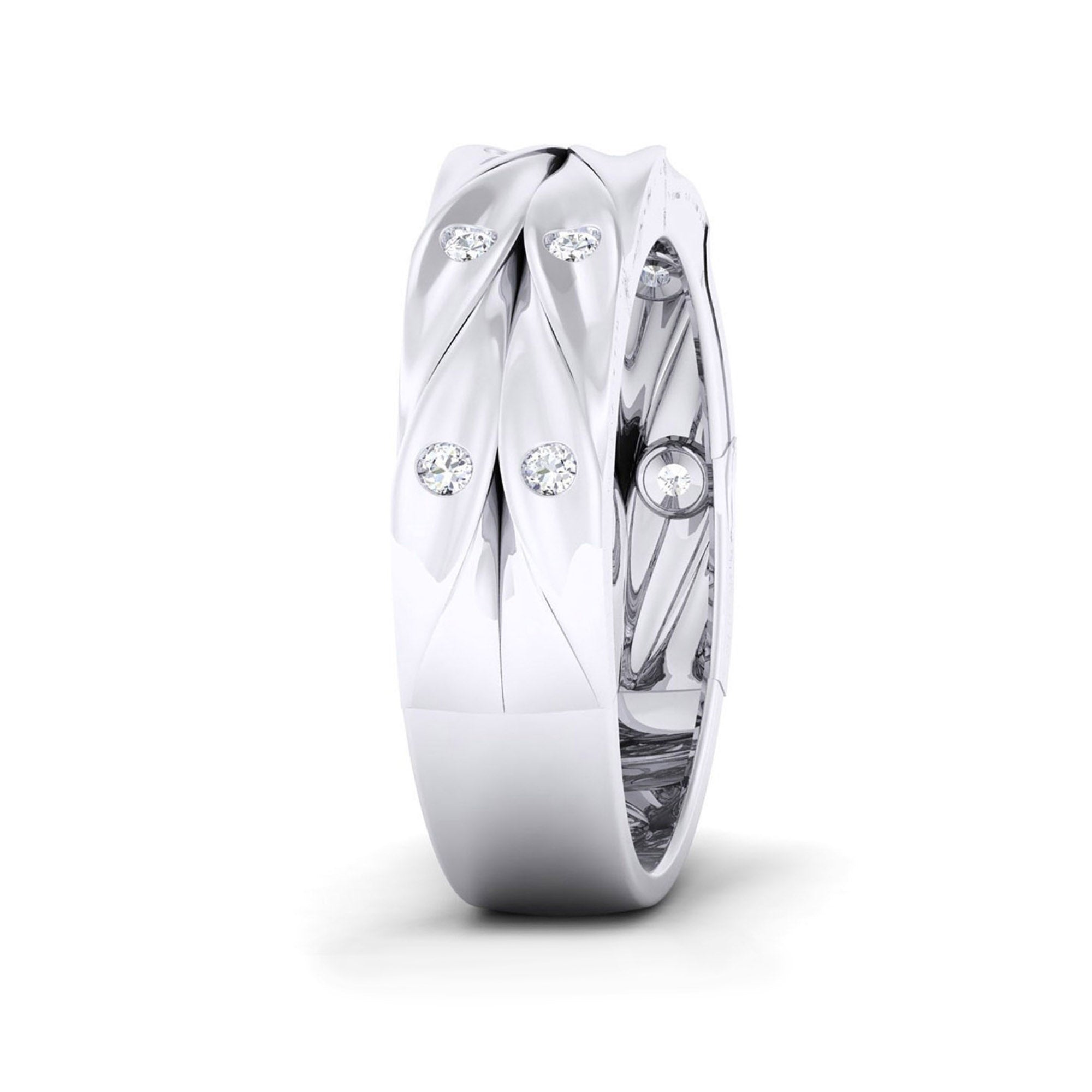 Twisted Flush Setting Ring