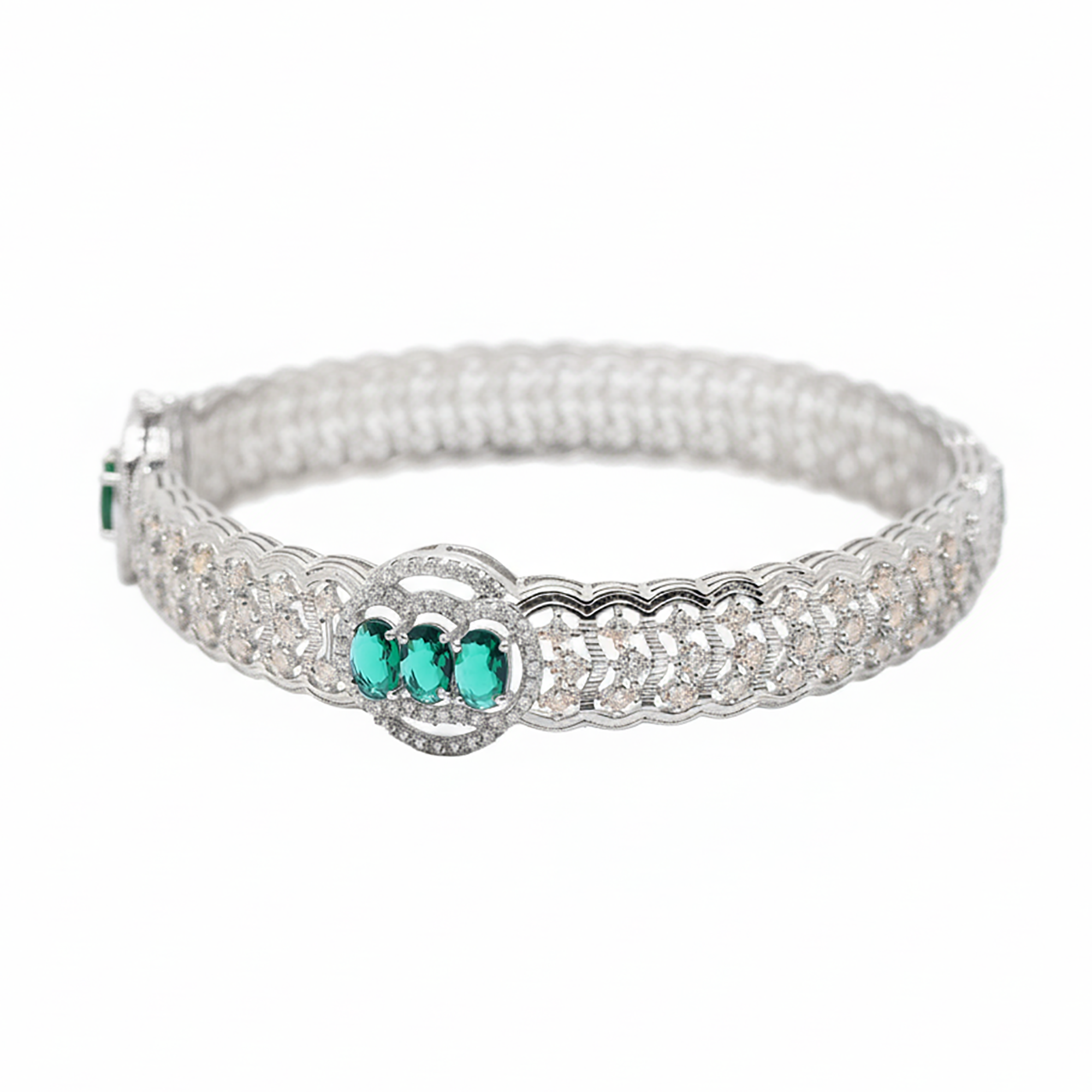 White Gold Paraiba Stone Bracelet