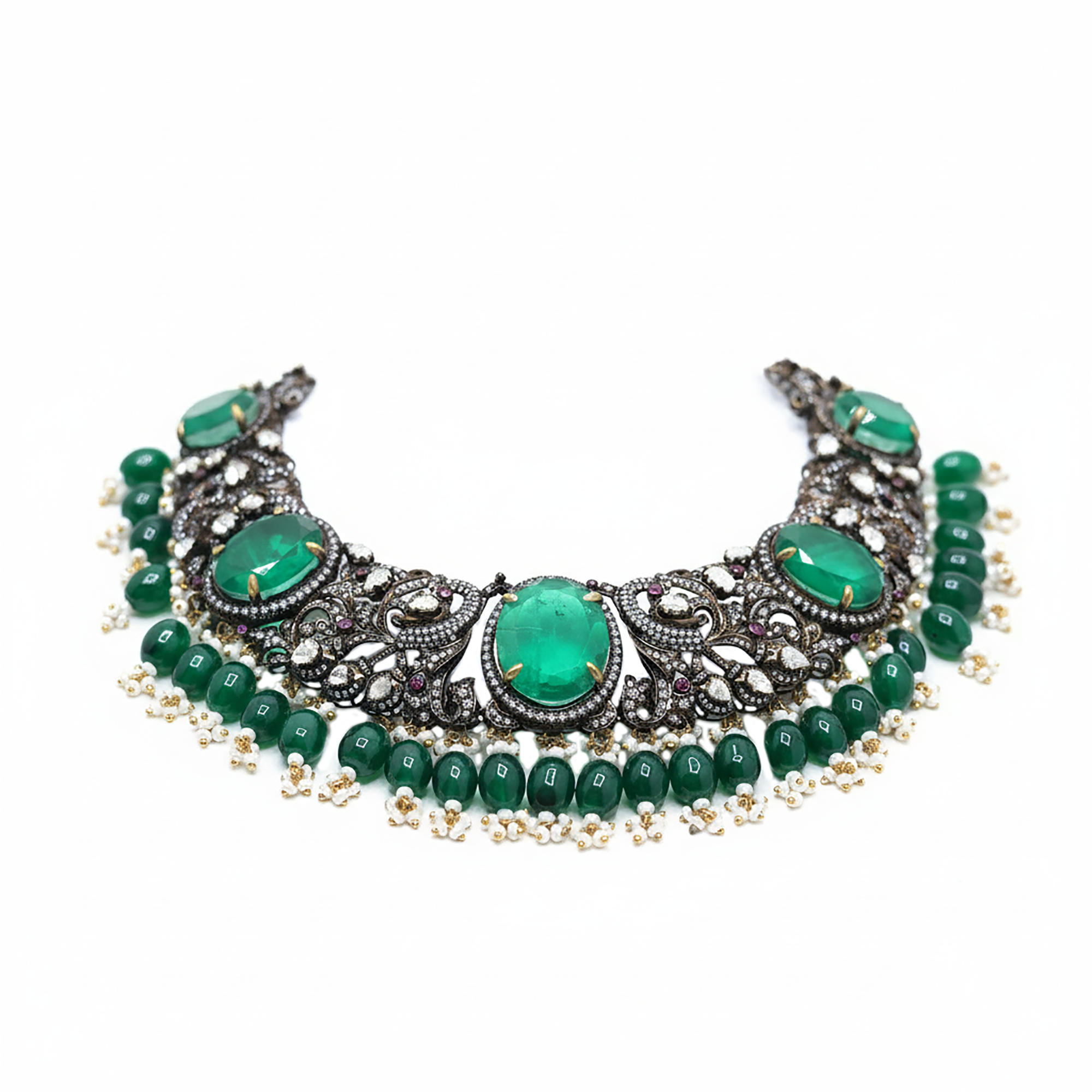 Antique Plated Vintage Kundan Necklace