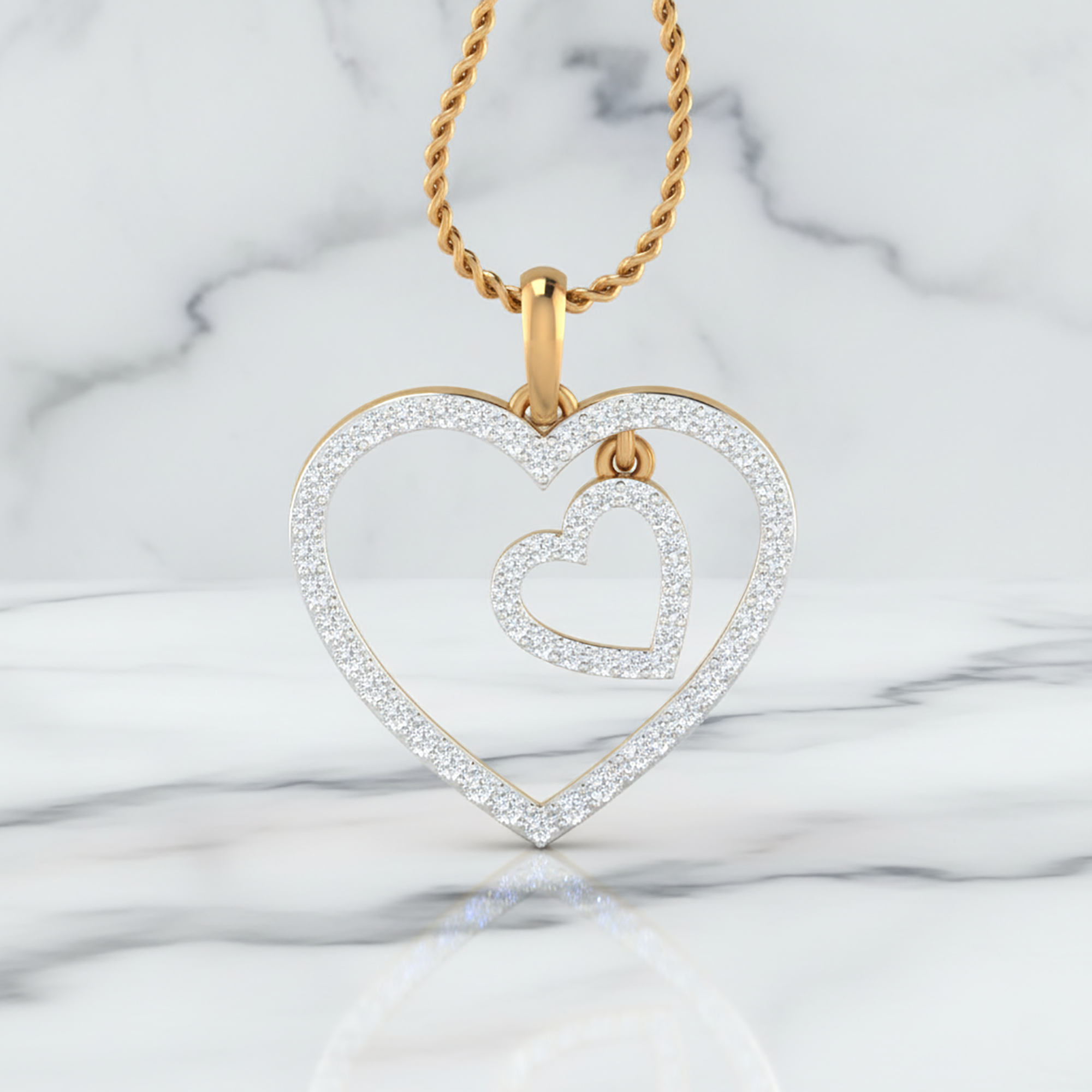 Eternal Embrace Double Heart Pendant
